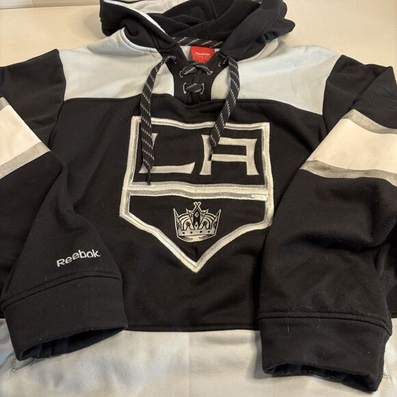 Vintage Reebok Face Off Collection NHL Los Angeles Kings Hoodie M SIGNED NO COA - Picture 7 of 14